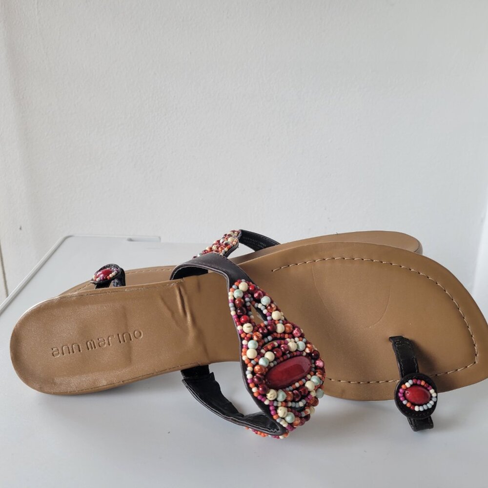 Ann Marino Beaded Bohemian Thong Sandal (Size: 10) - Picture 7 of 7